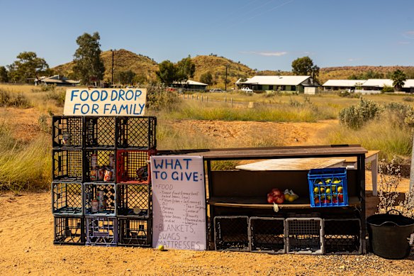 A food bank set up to help those grieving and isolated during sorry business.