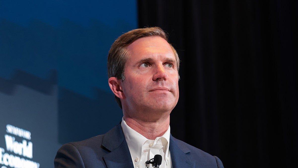Kentucky Gov. Andy Beshear speaking at the Semafor World Economy Summit in Washington, D.C.