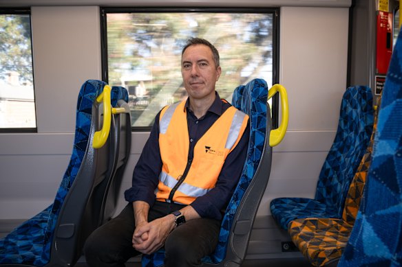 Department of Transport and Planning’s  Ben Phyland said seats were closer together to free up aisle space. 