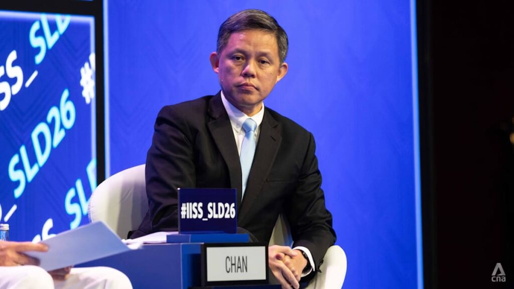 Watch live: Singapore Defence Minister Chan Chun Sing speaks at Shangri-La Dialogue on security partnerships