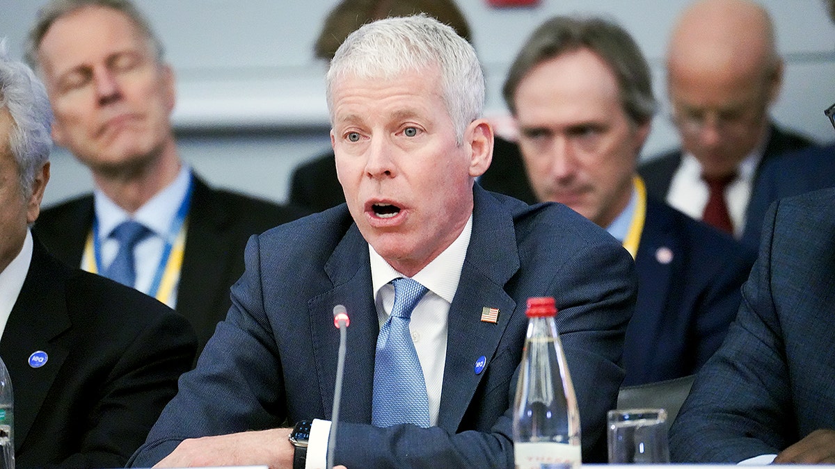 Energy Secretary Chris Wright speaking at the International Energy Agency in France
