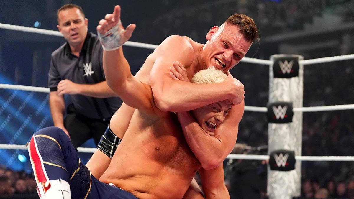 WWE wrestler performing during Clash in Italy at Inalpi Arena
