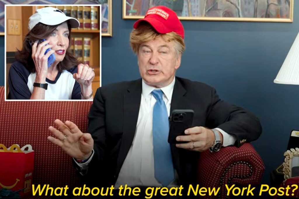 Gov. Hochul plays ‘cringey’ video of Alec Baldwin spoofing Trump at NY correspondents event