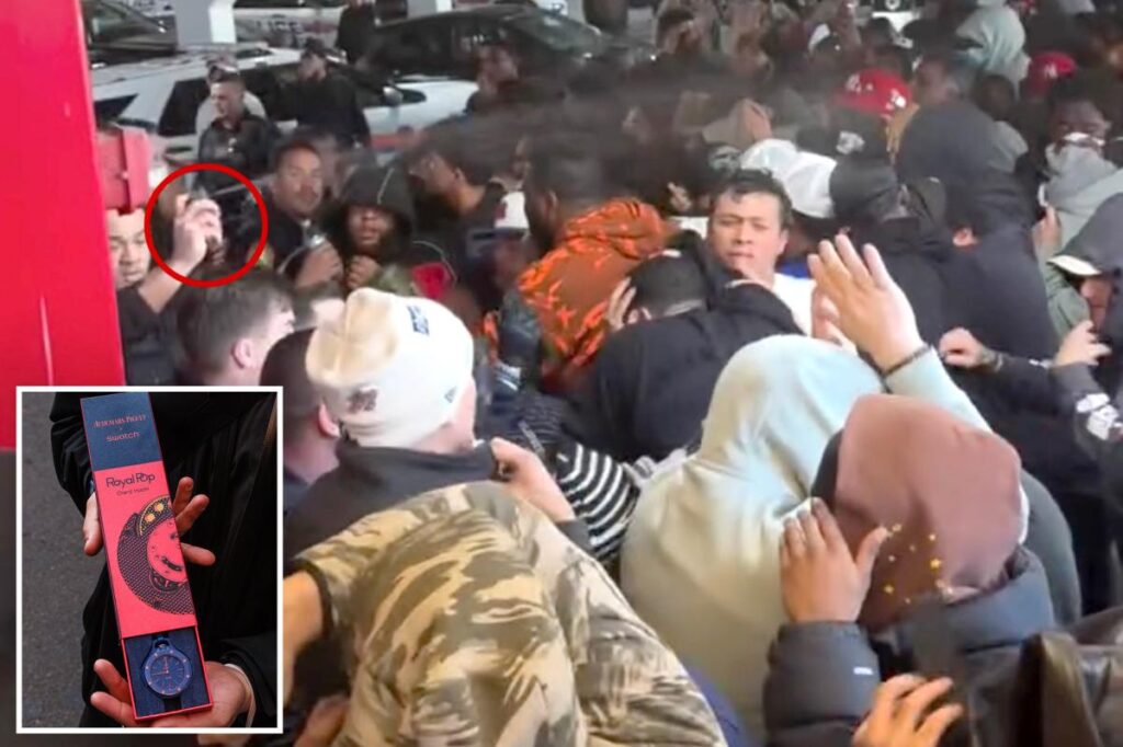Video shows Swatch psychos stampede Long Island mall for special AP release as cop pepper-sprays mob