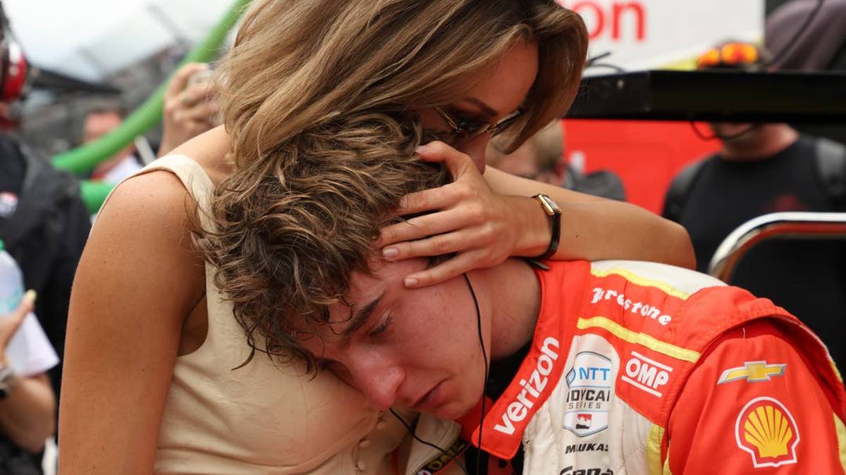 David Malukas after finishing second by 0.0233 seconds in the 2026 Indy 500. (Matt Fraver/INDYCAR)