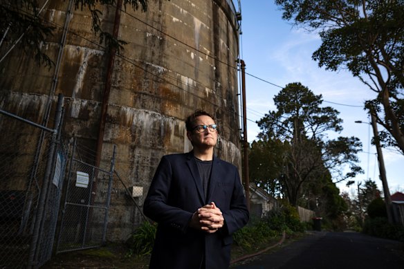 John Dee at Leura reservoir, which has been found to contain PFAS at five times the safe level. 