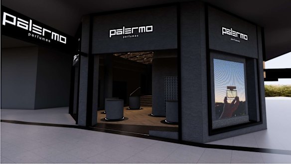 An artist impression of the planned Palermo Perfumes store in Queen Street Mall in the Brisbane CBD.  