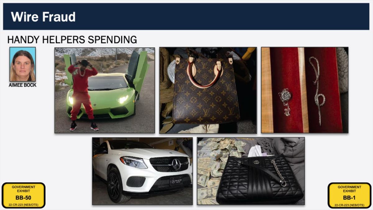 Designer bags jewelry cash piles Lamborghini photo white Mercedes labeled Handy Helpers Spending