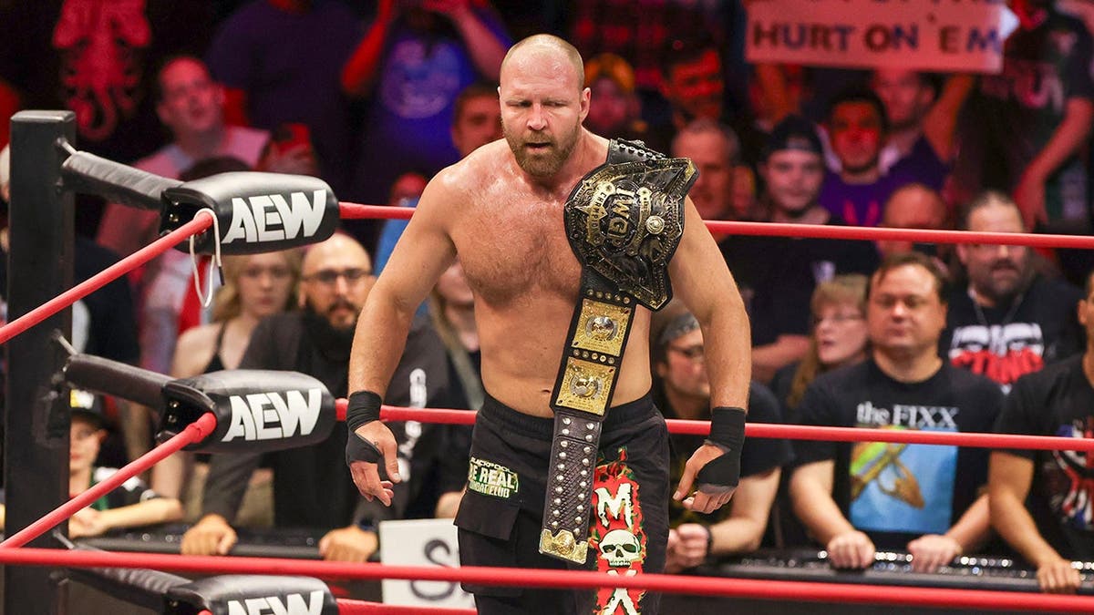 Jon Moxley standing in the wrestling ring during AEW Collision