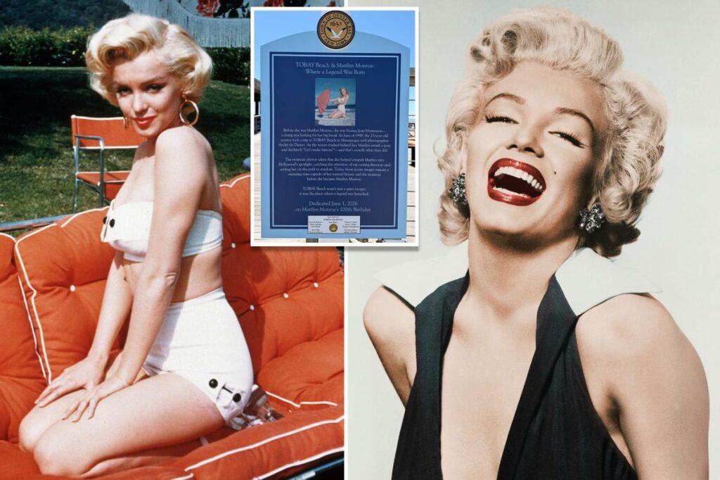 Long Island beach with special tie to Marilyn Monroe reveals touching tribute for legend’s 100th birthday