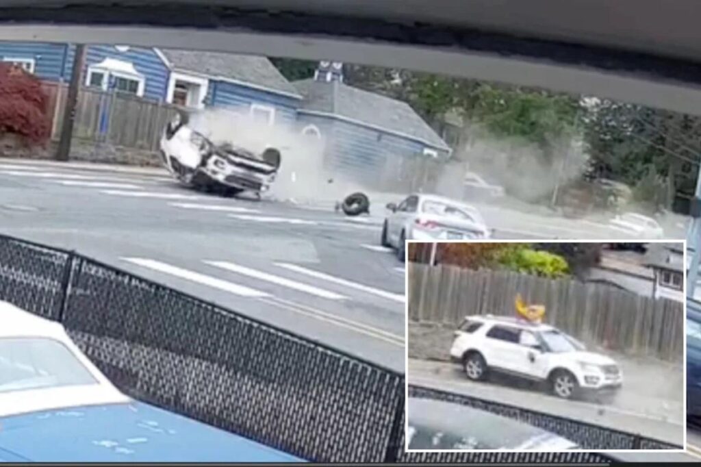 Oregon burglary suspect nabbed after crashing SUV during police chase