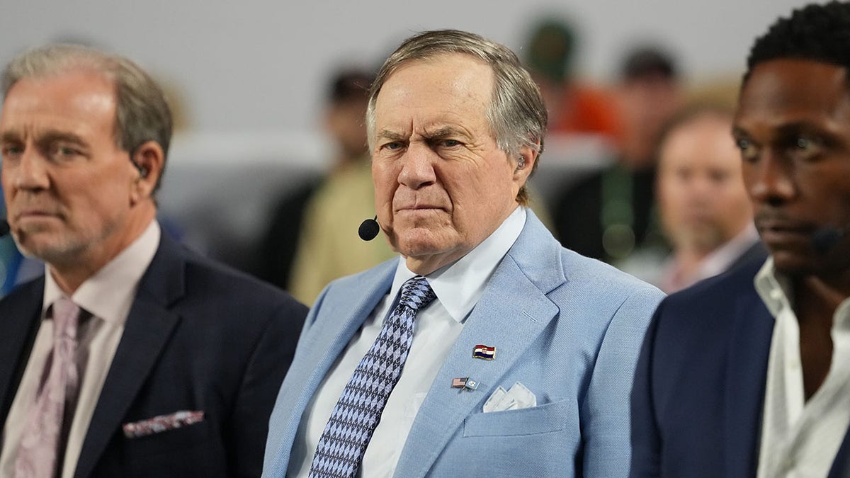 Bill Belichick watching Miami Hurricanes play Indiana Hoosiers at Hard Rock Stadium