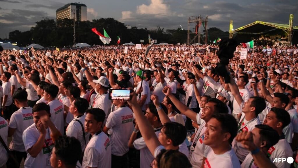 Thousands from Philippine sect protest pro-Duterte senator’s looming arrest