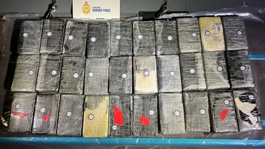 Australian Border Force seized 34kg of cocaine after searching a luxury bus in Fremantle.