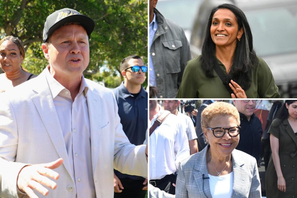 Karen Bass and Spencer Pratt lead Nithya Raman for Los Angeles mayor in early results