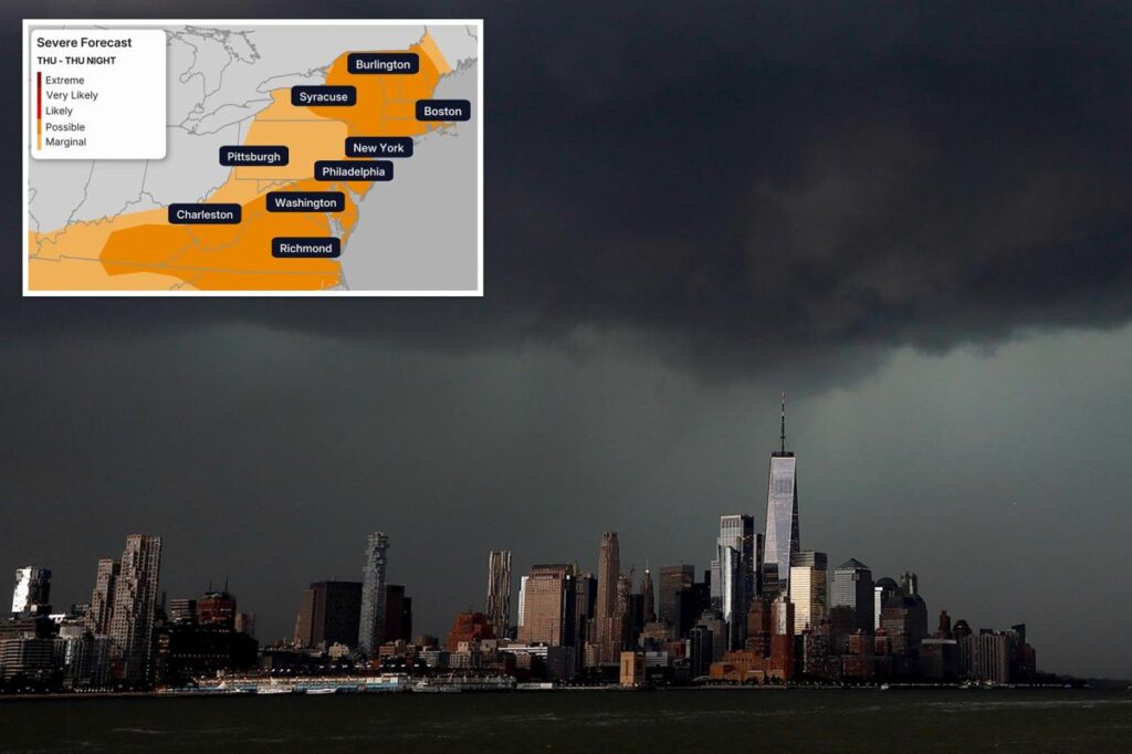 Severe storms in the Northeast threaten millions as rain and strong winds expected