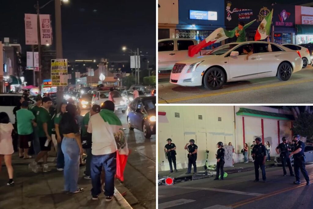 Chaos in LA streets as World Cup fans turn violent for Mexico-South Korea match
