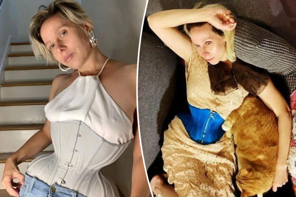 To achieve the world’s smallest waist, a woman wears a corset 24 hours a day to achieve 15-inch record