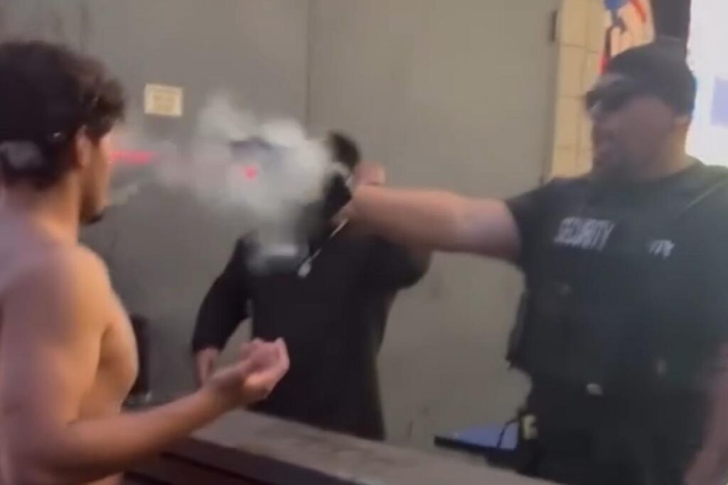 Insane moment Carlsbad bouncer fires taser into man’s face at point-blank range