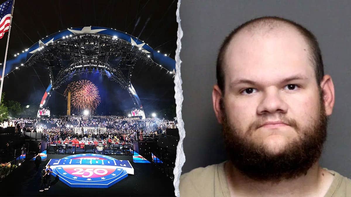 Split image of UFC Freedom 250 and Tycen Proper mugshot