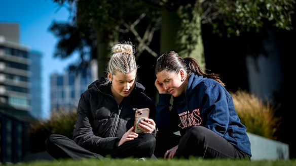 Melbourne teenagers Lauren Linton and Kyra Posser have grown up using social media to stay connected with their peers.