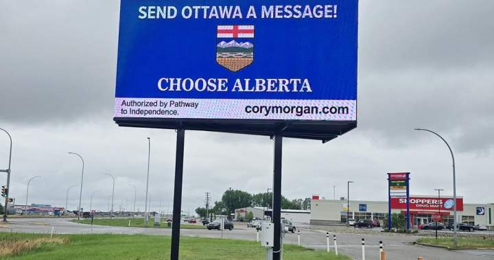 Pro-separation billboard in Alberta town remains up after removal deadline Pro-separation billboard in Alberta town remains up after removal deadline