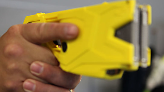 A new Taser model, the X2, which will replace the older models from Friday 21/12/2012. The new Taser has built-in video and audio recording capability. Picture supplied by ACT Policing