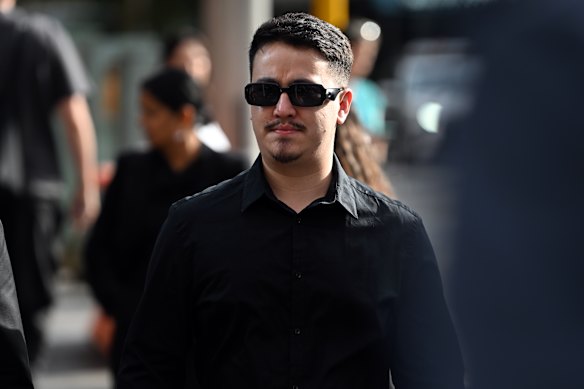 Ahmed Rashid Nadir arrives at Sydney’s Downing Centre Court for an earlier appearance.
