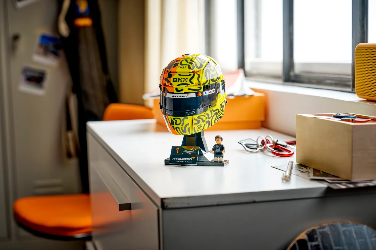 Lando Norris's Monaco Grand Prix helmet by LEGO