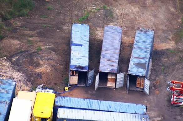 A pile of dirt next to shipping containers at a western Sydney property led to what police allege is Australia’s largest seizure of cocaine.