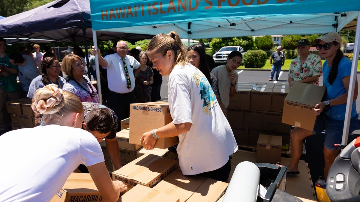 people organizing food delivery in Hawaii