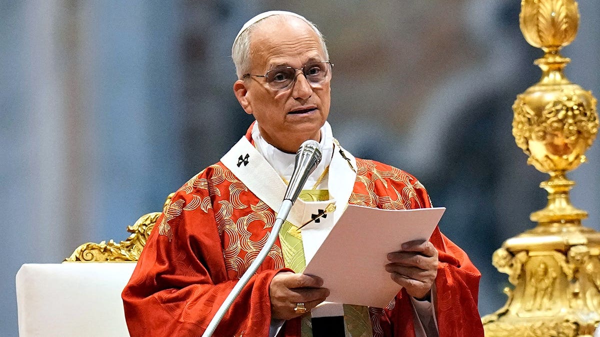 Pope Leo XIV speaks at Mass