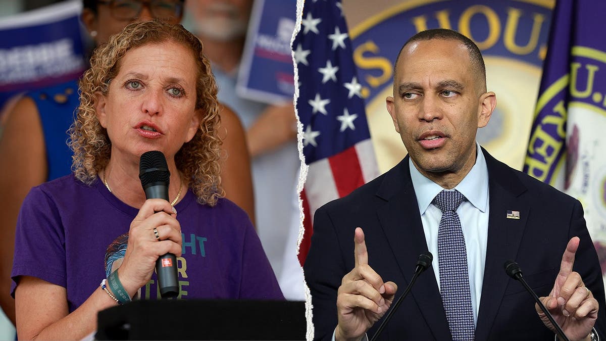 Compilation image of Debbie Wasserman Schultz and Hakeem Jeffries