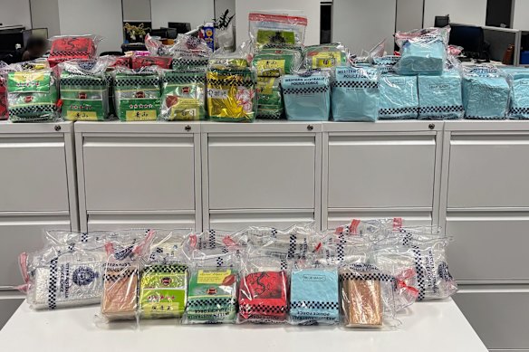 WA Police sized more than 80kg of illicit drugs from the search warrants.