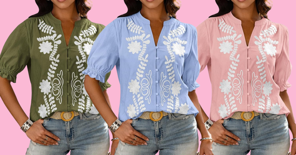 I Love Anthropologie — But This  Embroidered Blouse Gives the Same Boutique Feel