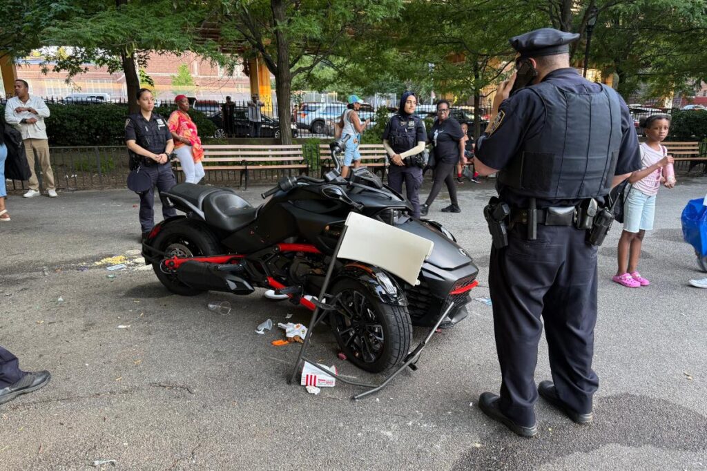 Woman on motorcycle plows through NYC park, mowing down 9 pedestrians in her path