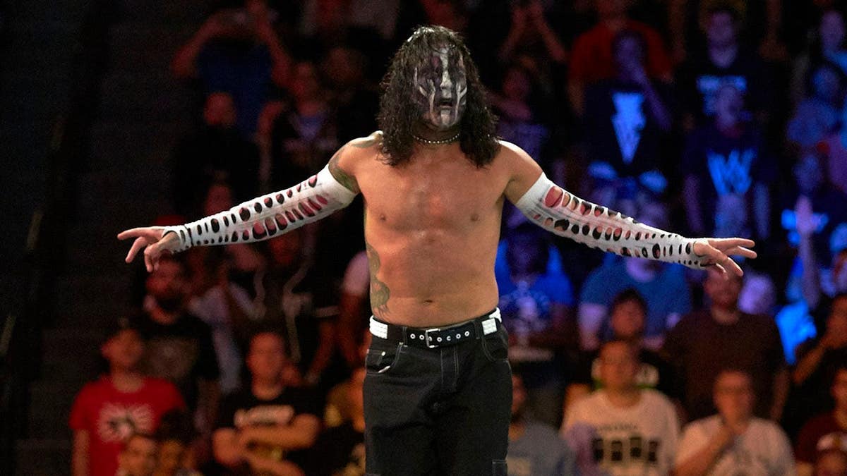 Jeff Hardy wrestling in the ring at Barclays Center