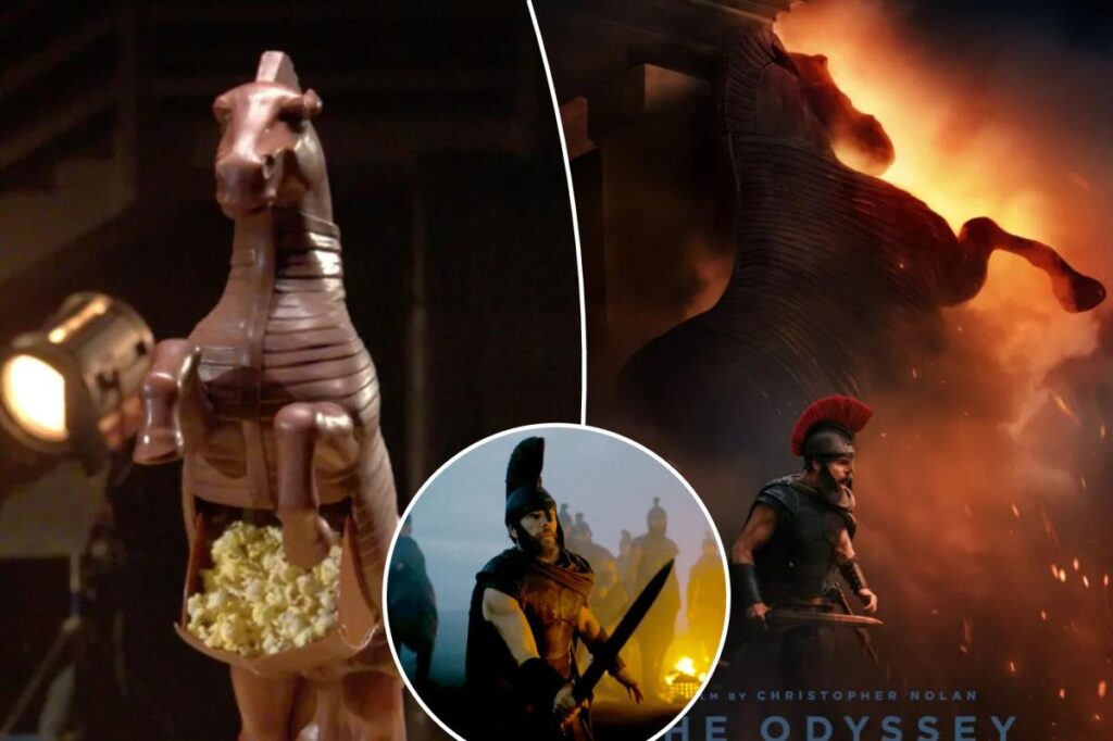 ‘The Odyssey’ popcorn buckets spark hilarious reactions online over bizarre shape: ‘Interesting, to say the least’