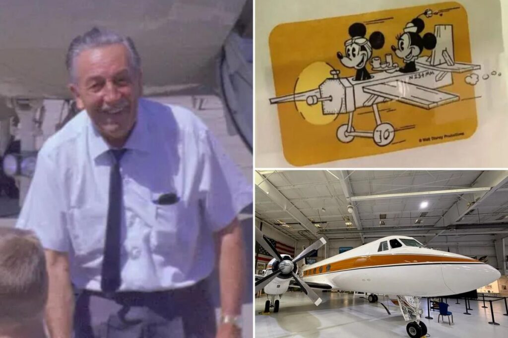 Walt Disney’s ‘Mickey Mouse One’ private jet restored after being left to rot for decades Walt Disney’s ‘Mickey Mouse One’ private jet restored after being left to rot for decades