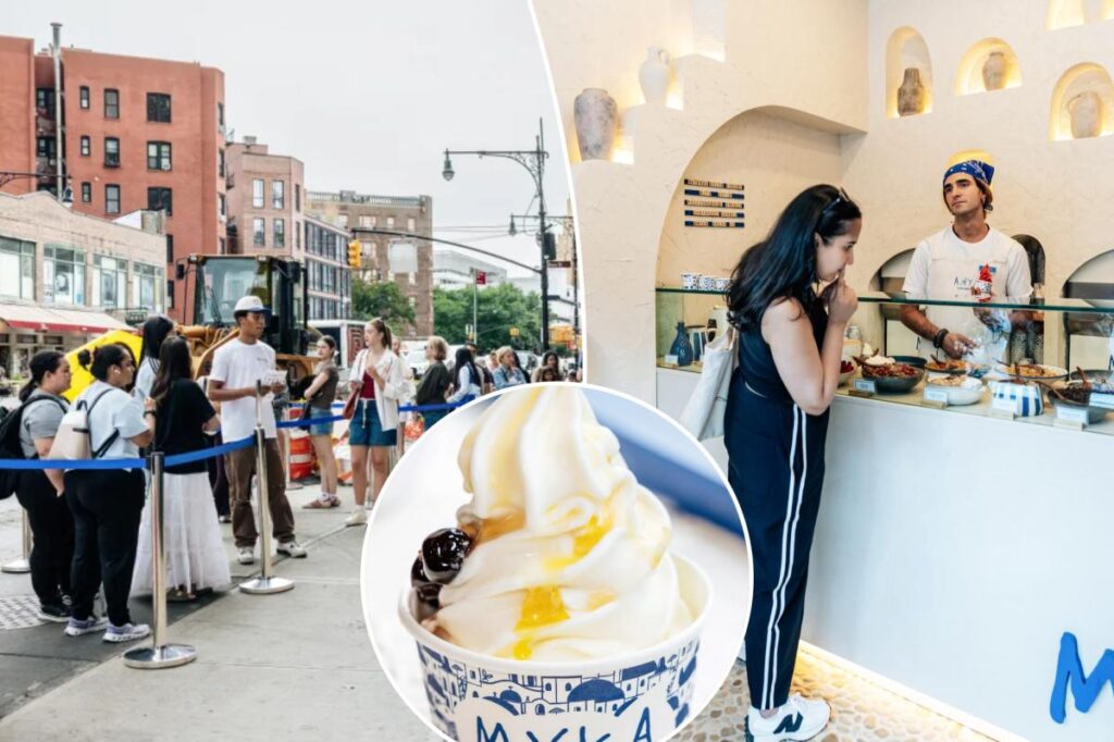Myka Greek frozen yogurt is the viral NYC treat worth lining up for — not Dot Cakes Myka Greek frozen yogurt is the viral NYC treat worth lining up for — not Dot Cakes