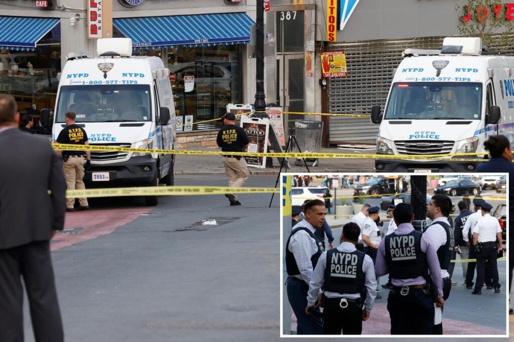 NYPD officer struck by suspect fleeing in stolen car, leading fellow cop to shoot driver NYPD officer struck by suspect fleeing in stolen car, leading fellow cop to shoot driver
