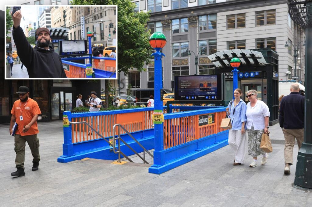 MTA to keep viral Knicks-themed NYC subway entrance through 2026-27 NBA season MTA to keep viral Knicks-themed NYC subway entrance through 2026-27 NBA season