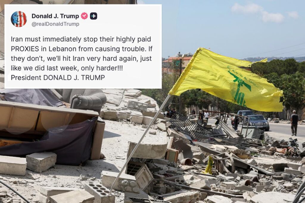 Trump vows to ‘hit Iran very hard again’ if Tehran doesn’t rein in Hezbollah Trump vows to ‘hit Iran very hard again’ if Tehran doesn’t rein in Hezbollah