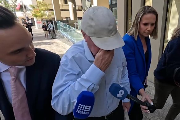 Dr Peter Charles Swift leaves Perth Magistrates Court on Friday.