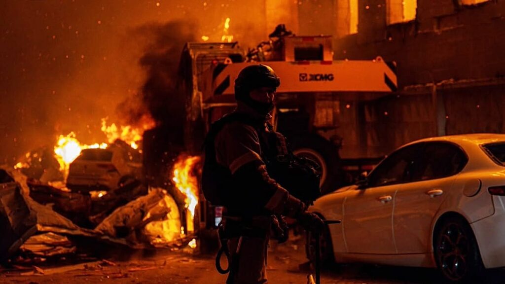 Seven people killed in Russian strikes on Ukraine ahead of NATO talks