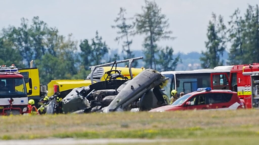 One dead after Czech military helicopter crashes at air base One dead after Czech military helicopter crashes at air base