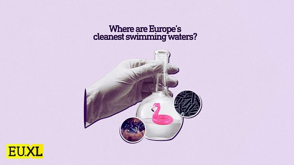 Which European countries have the cleanest swimming waters and why?