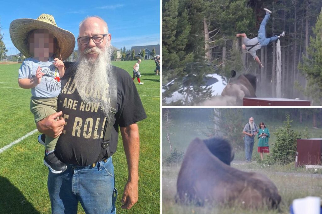 Grandfather ID’d as Yellowstone visitor flung into the air by bison as extent of his injuries revealed Grandfather ID’d as Yellowstone visitor flung into the air by bison as extent of his injuries revealed