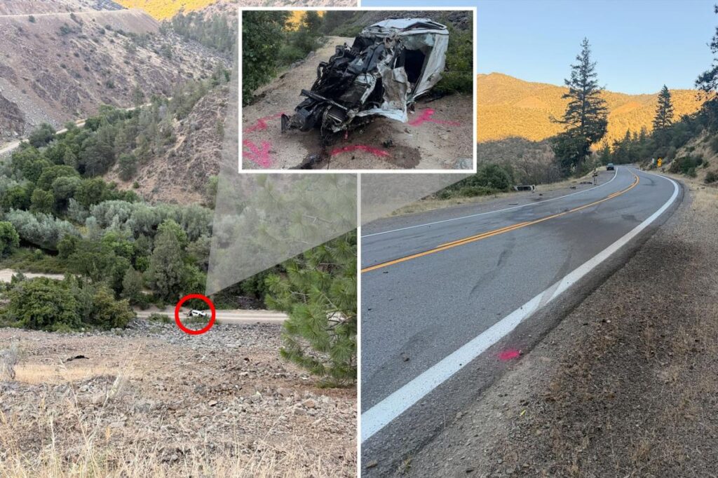 Driver somehow escapes death after plunging 600 feet off cliff — but ends up in cuffs anyway