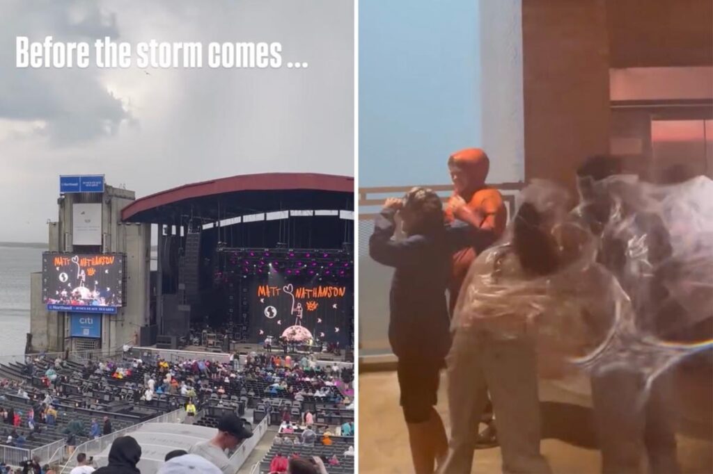 Vidoes show Jones Beach concertgoers scrambling for shelter in hellish lightning storm: ‘We’re trapped!’ Vidoes show Jones Beach concertgoers scrambling for shelter in hellish lightning storm: ‘We’re trapped!’
